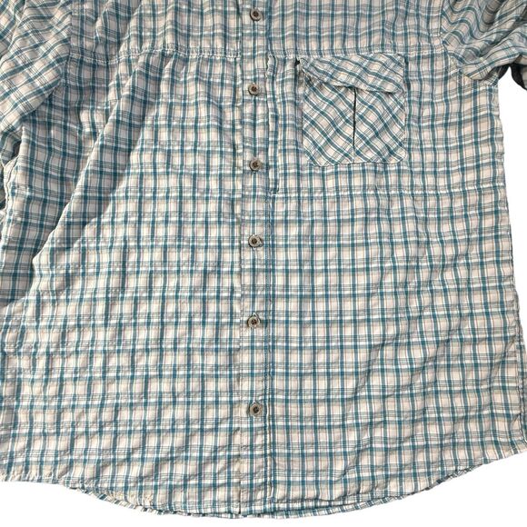 Wrangler Shirt Mens Large Plaid Long Sleeve Casual Button Up Vented Breathable - Picture 7 of 16